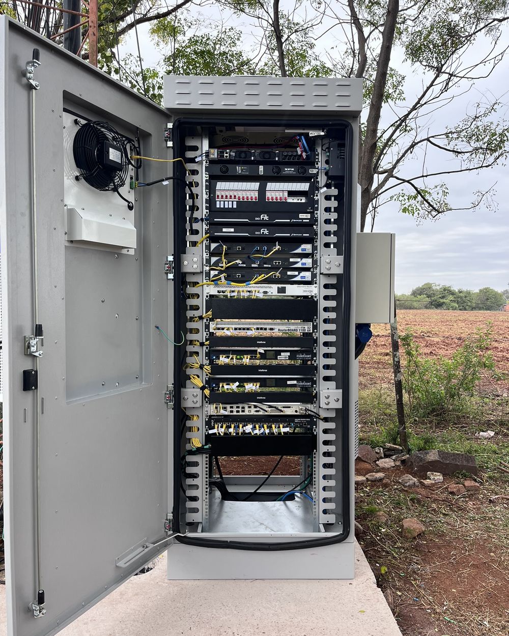 Gabinete de POP em campo, entregue